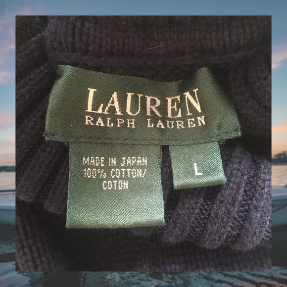 Lauren Ralph Lauren Navy Turtleneck Sweater - Picture 5 of 5